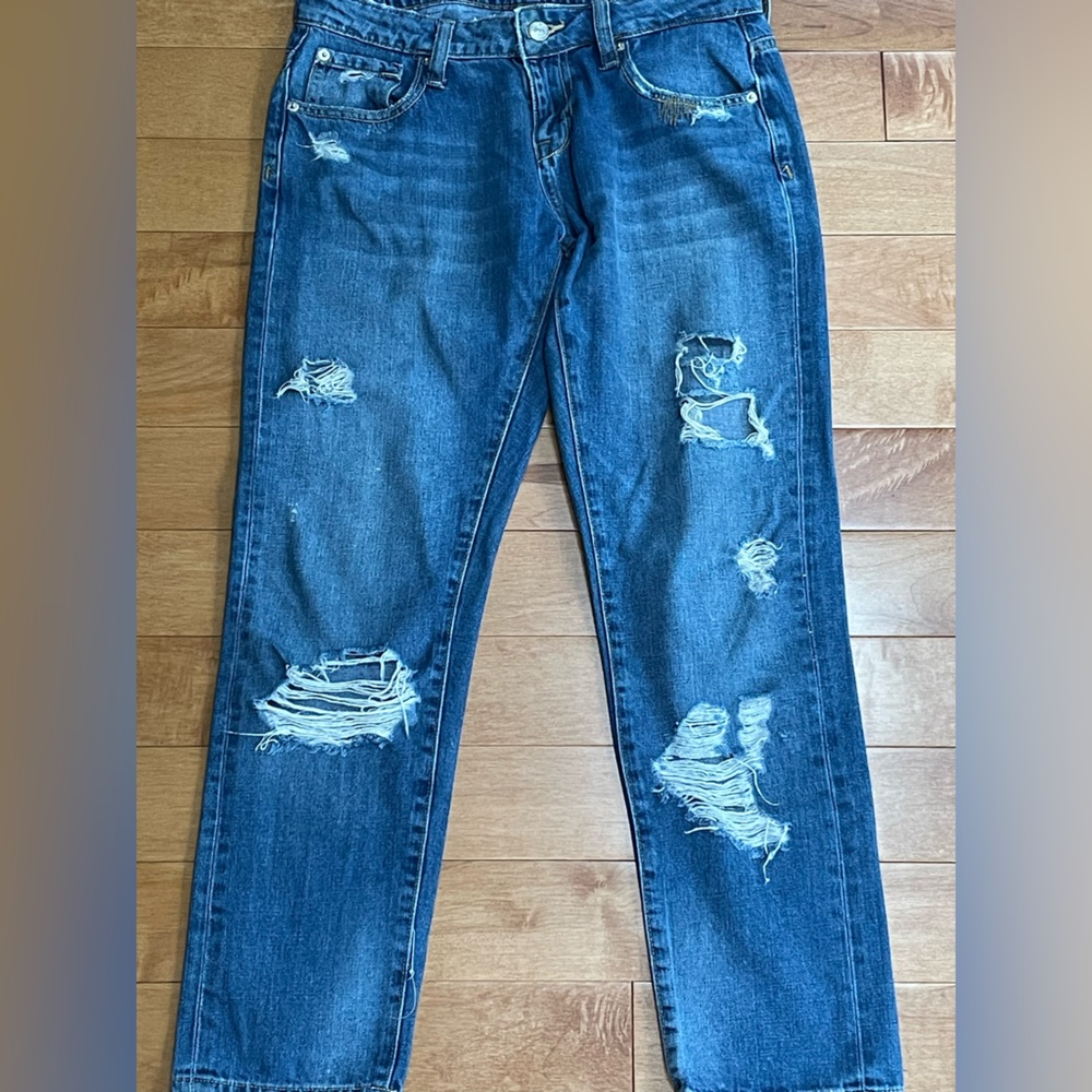 Zara Boyfriend Ripped Jeans